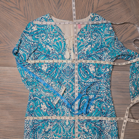 Lilly Pulitzer Ashby Rayon Tunic Dress Sea Blue Size M - Picture 7 of 11